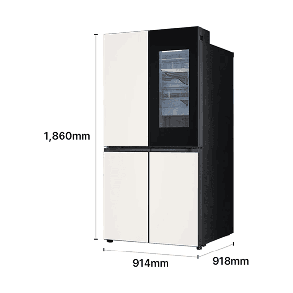 LG 디오스 AI 오브제컬렉션 STEM 베이직 냉장고 (노크온 매직스페이스) 860L 2등급